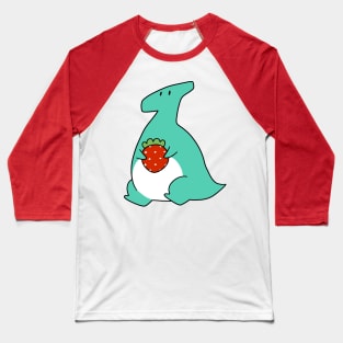 Strawberry Hadrosaurid Baseball T-Shirt